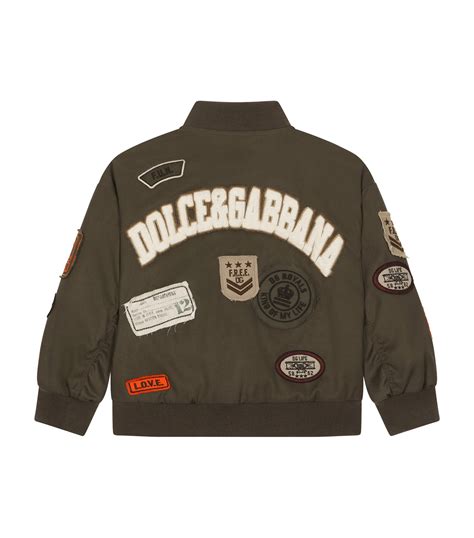 dolce & gabbana patch bomber kids